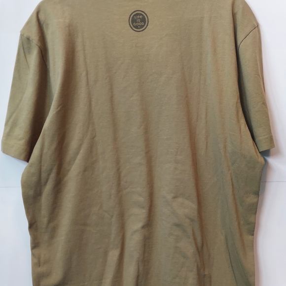 NWT Life is Good with Tacos Crusher Tee Unisex Army Green Short Sleeve T… - Picture 5 of 9